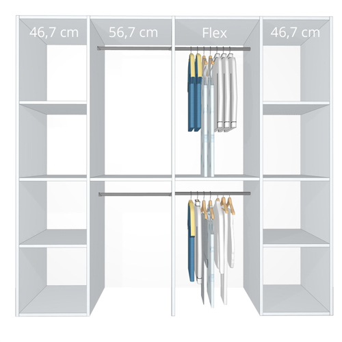 Inventar fra bredde 200 cm til 220 cm - Kitchn - Model A